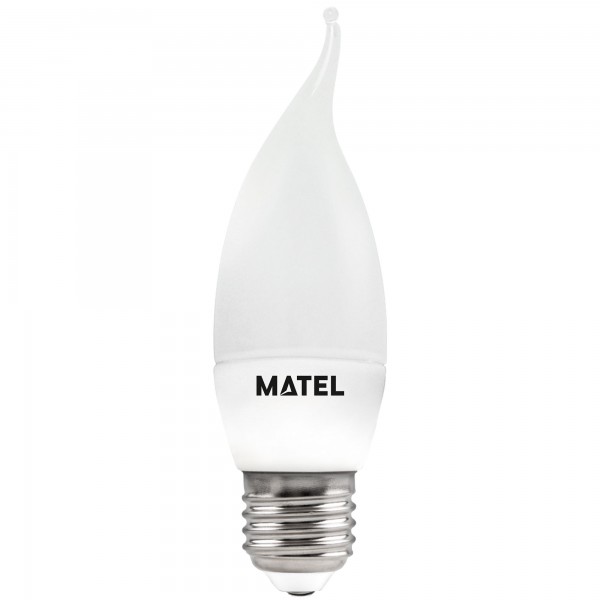 Bomb.led vela flama e27 8w.calida (caja de 12 unidades)