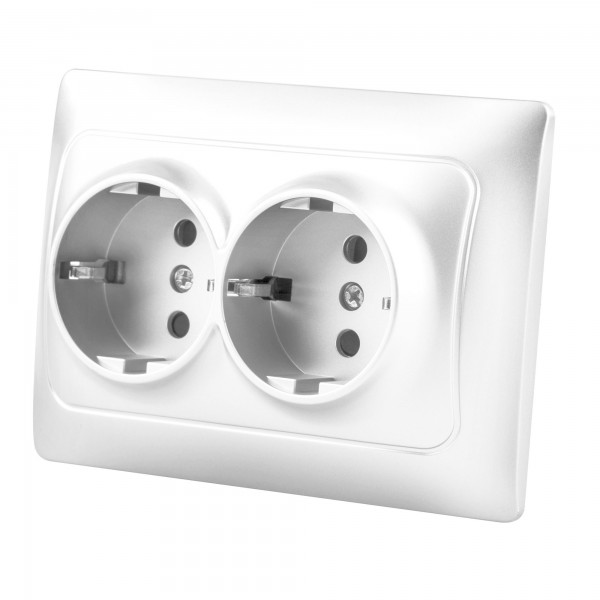 S-empot.univ.blanca base doble enchufe