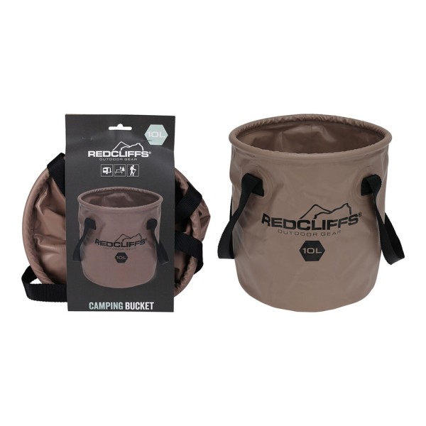 Cubo de camping plegable de 10 litros
