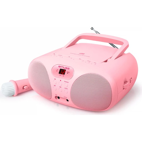 Muse md-203 kp rosa / reproductor portátil de cd con radio